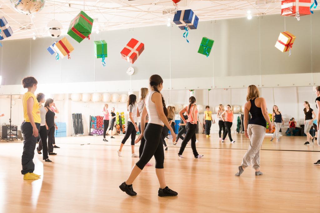 MOSCOW, RUSSIA - December 13, 2012 - Dance class for women at fitness centre